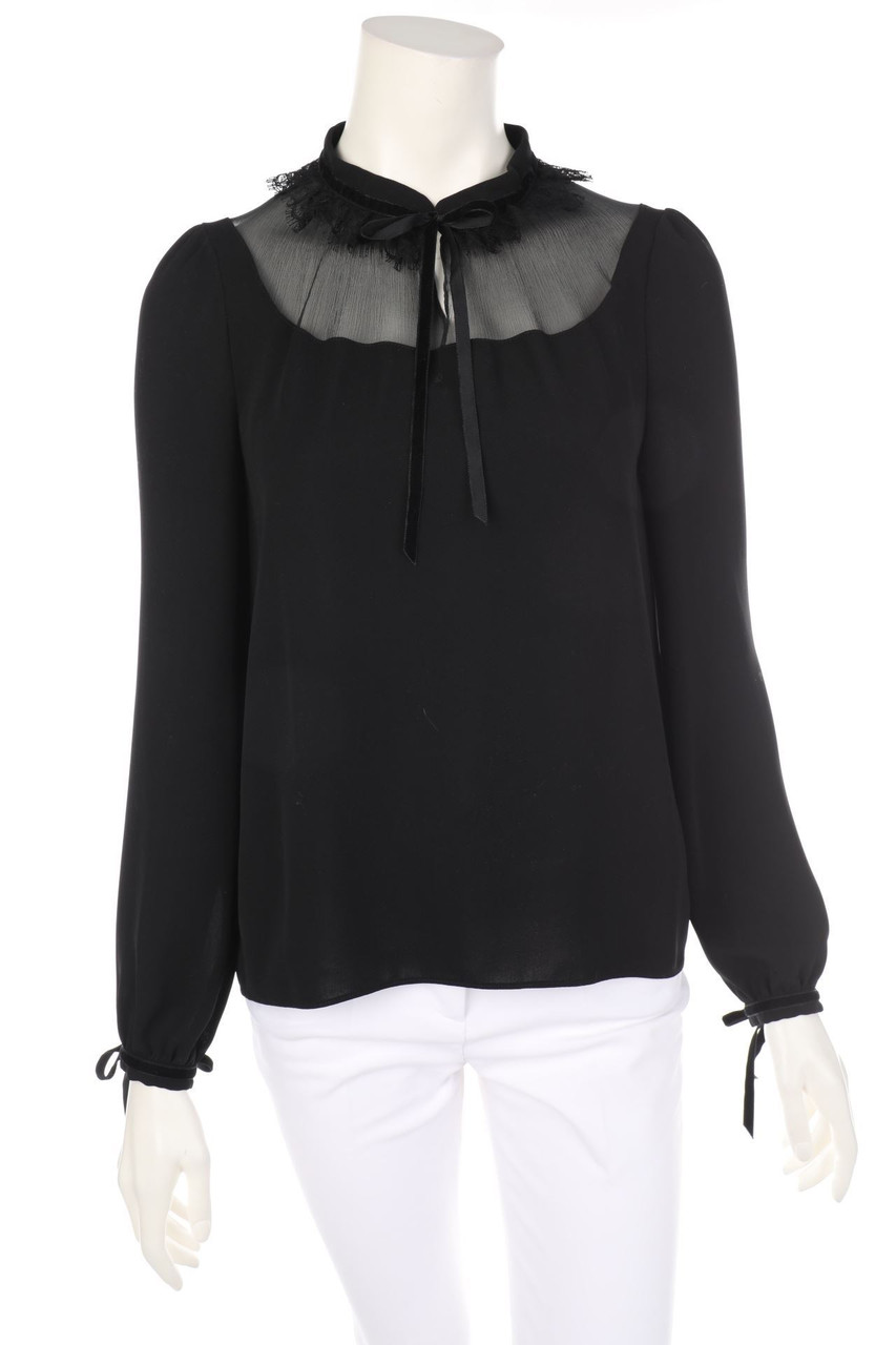 TARA JARMON - Bluse mit Seiden-Details - D 34