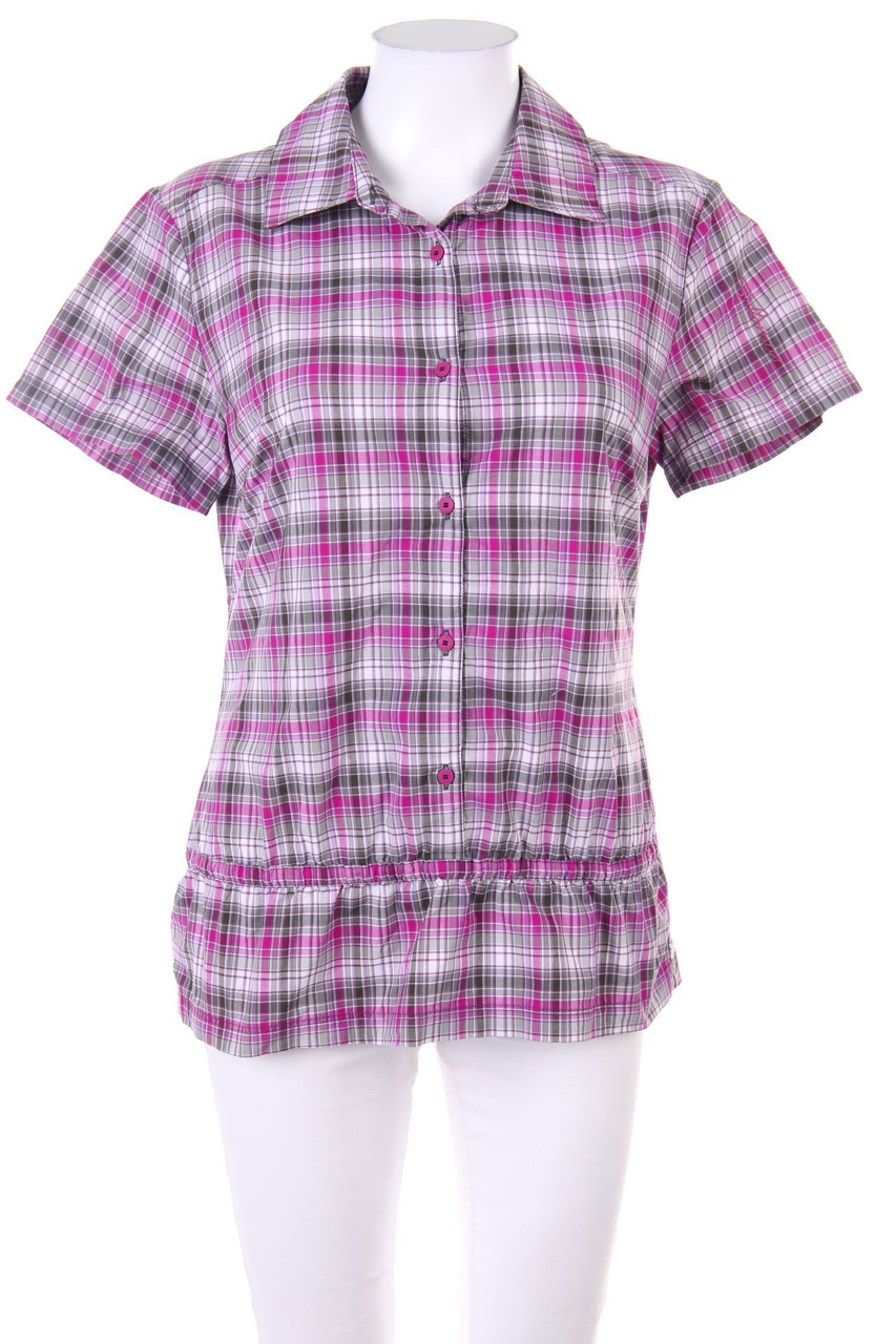 SALOMON - Kurzarm-Bluse mit Gummizug - M