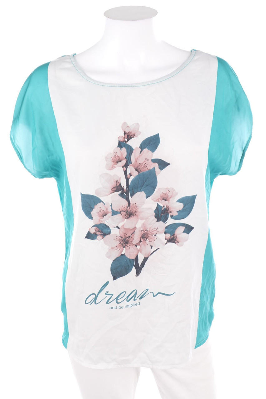 orsay - Hemd-Bluse mit kurzem Ärmel mit Blumen-Print - S