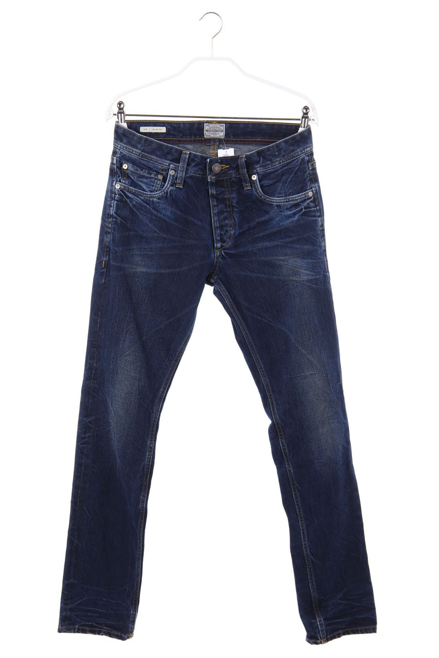 JACK & JONES - Used Look Slim-Jeans mit Logo-Patch - W29