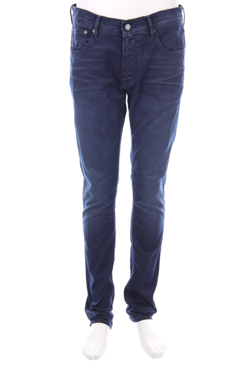 Baldessarini - Used Look Slim-Jeans mit Logo-Patch - W34