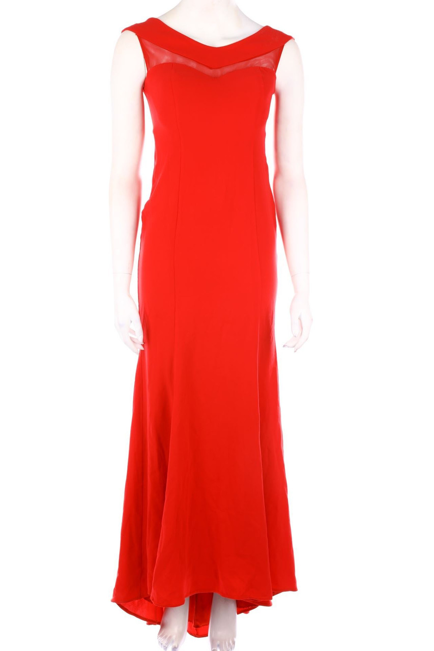 Gigi - Maxi-Abendkleid mit Mesh-Einsatz - D 38