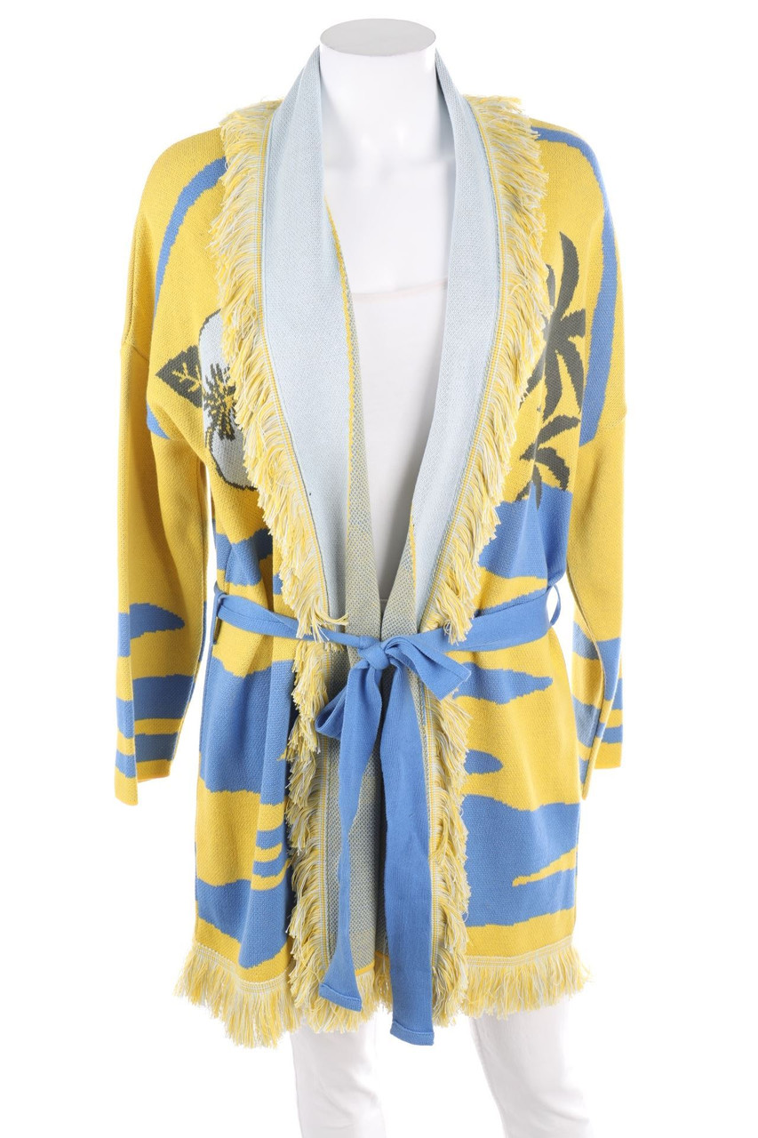 STRANDFEIN - Cardigan mit Fransen aus Baumwoll-Mix - D 44