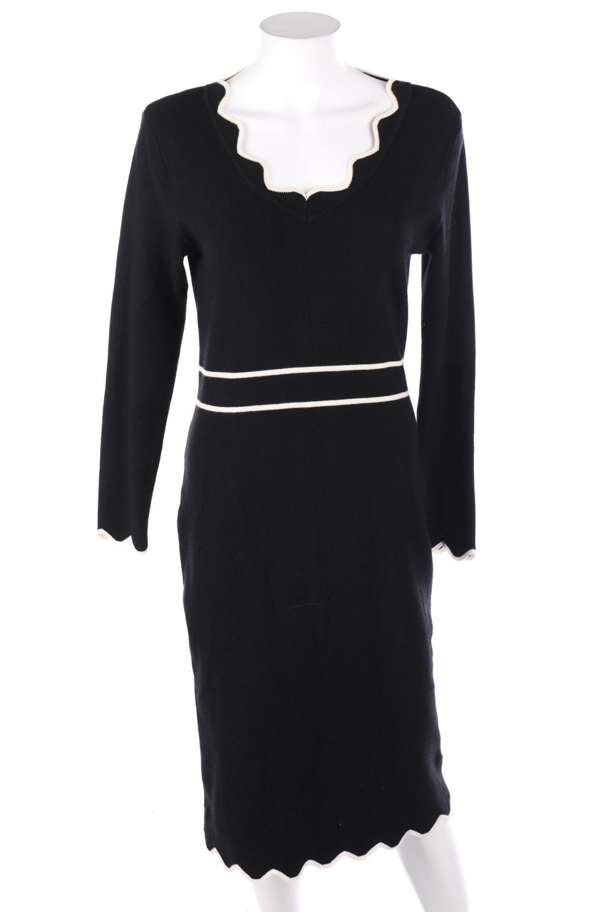 creation L - Midi-Strickkleid mit Muschelsaum - D 38