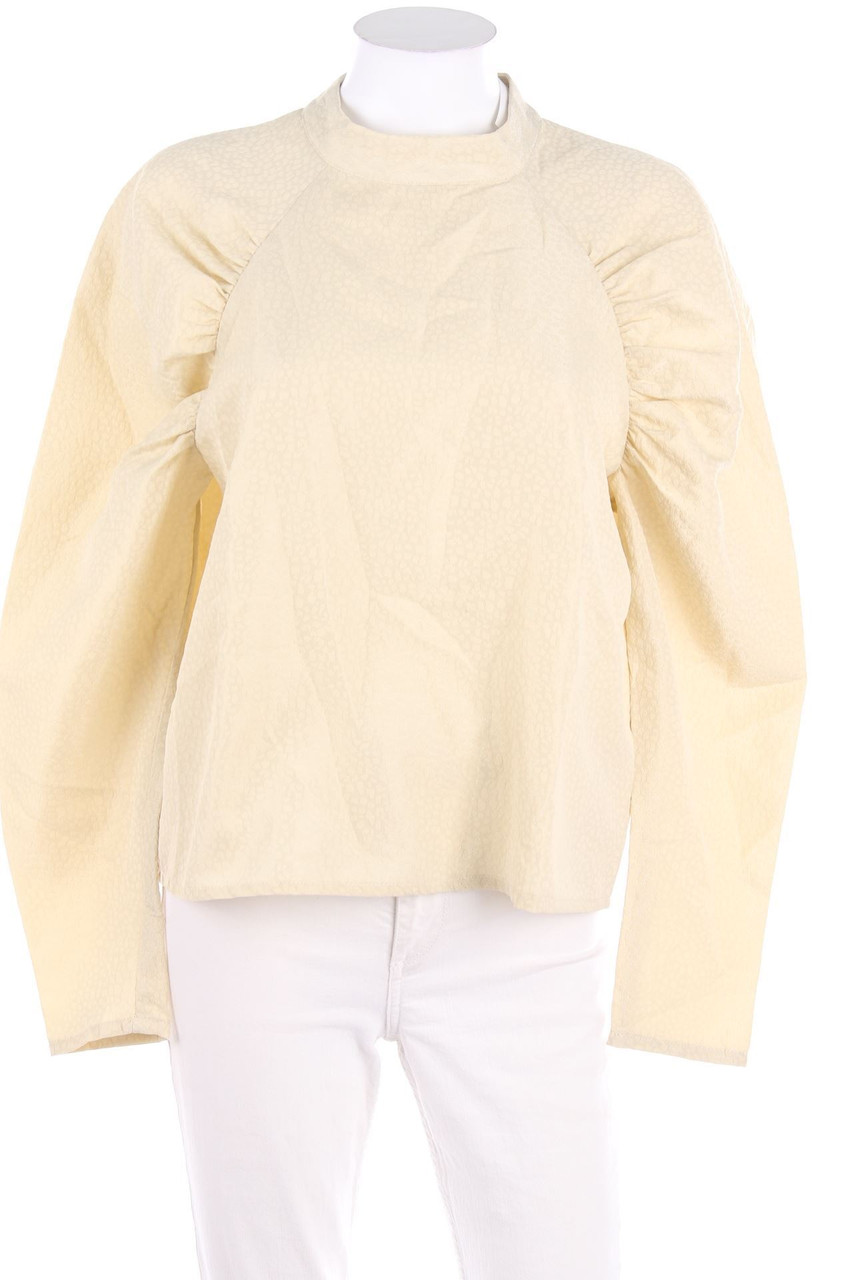 H&M - Muster-Bluse mit Raffungen - M