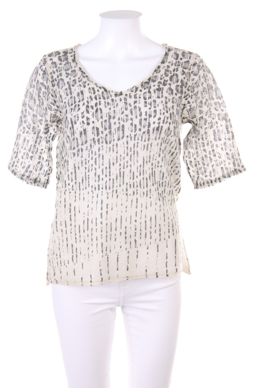 Et compagnie - Strick-Pullover aus Woll-Mix mit Animal-Print - M