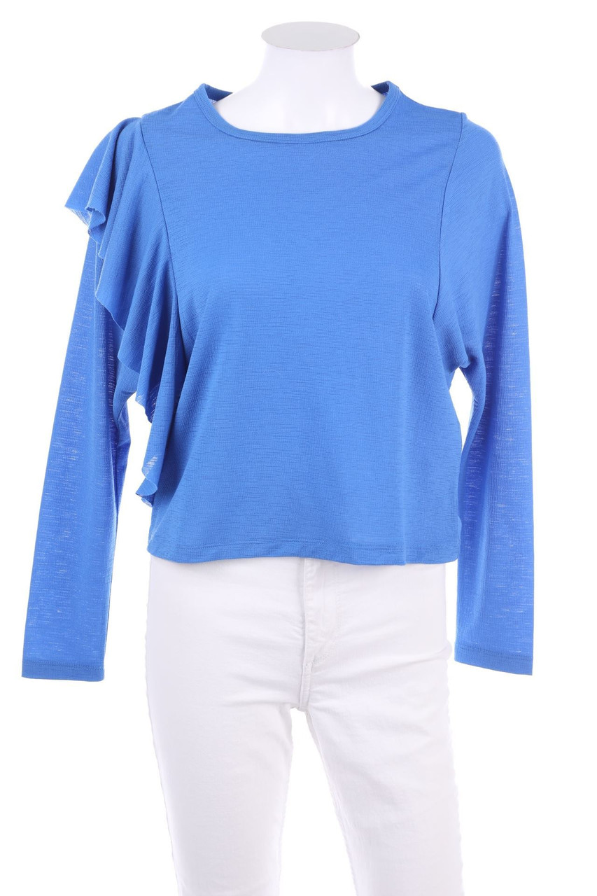 ZARA - Longsleeve-Shirt mit Volants - S