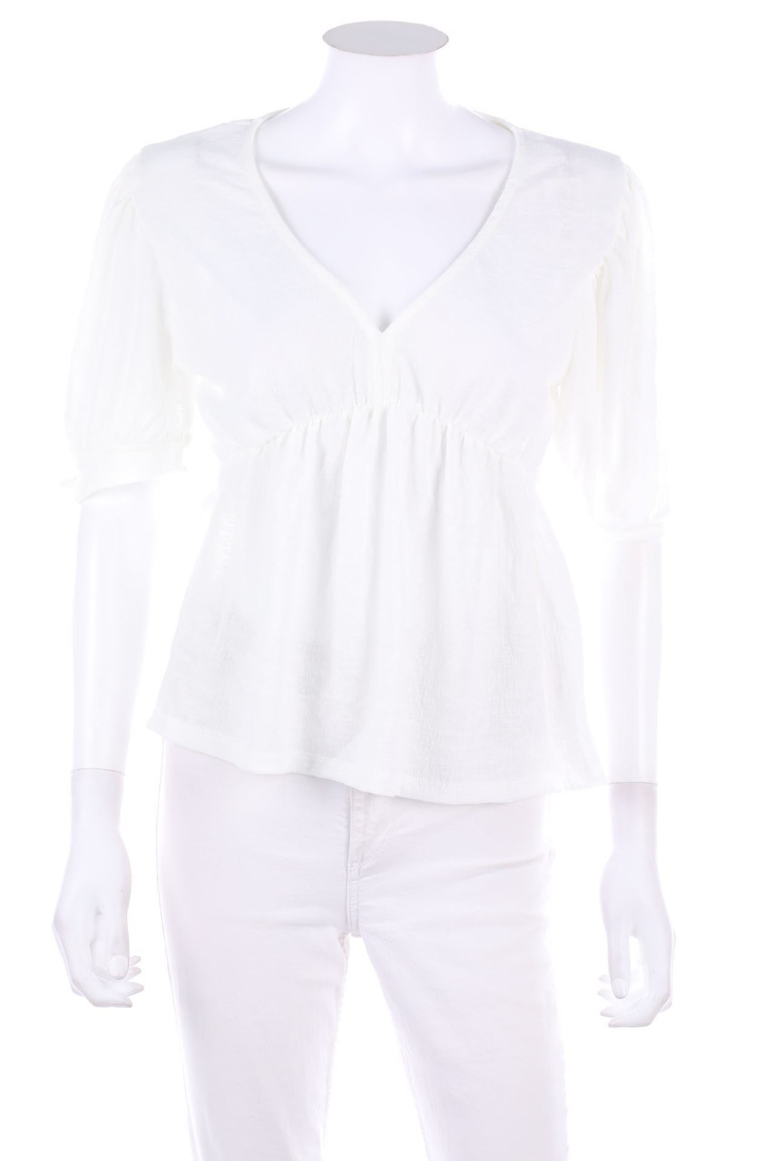 Ohne Label - Kurzarm-Bluse - D 40