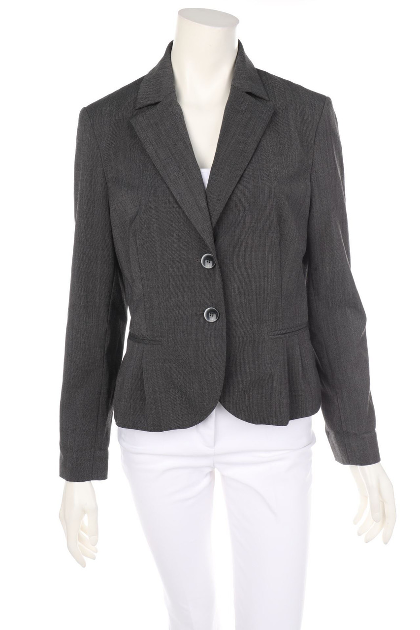 comma - Blazer mit Reverskragen mit Falten - D 38
