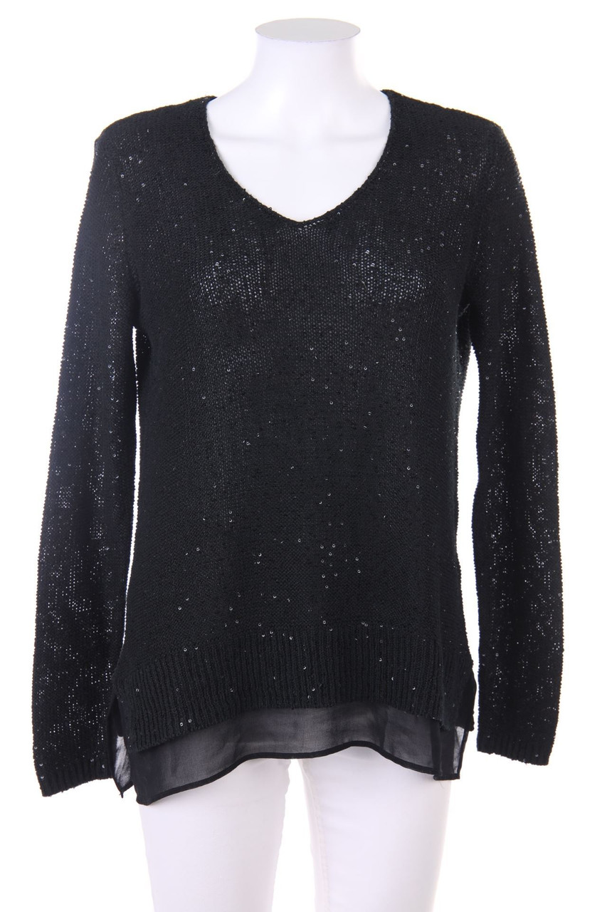 ESPRIT de corp - Strick-Pullover im Layer Look mit Pailletten - S