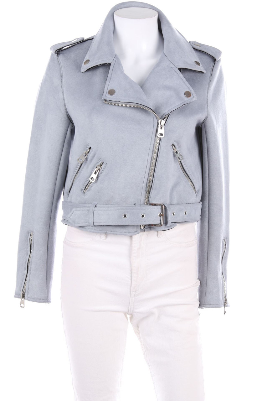 ZARA - Kunstlederjacke im Biker-Stil - M