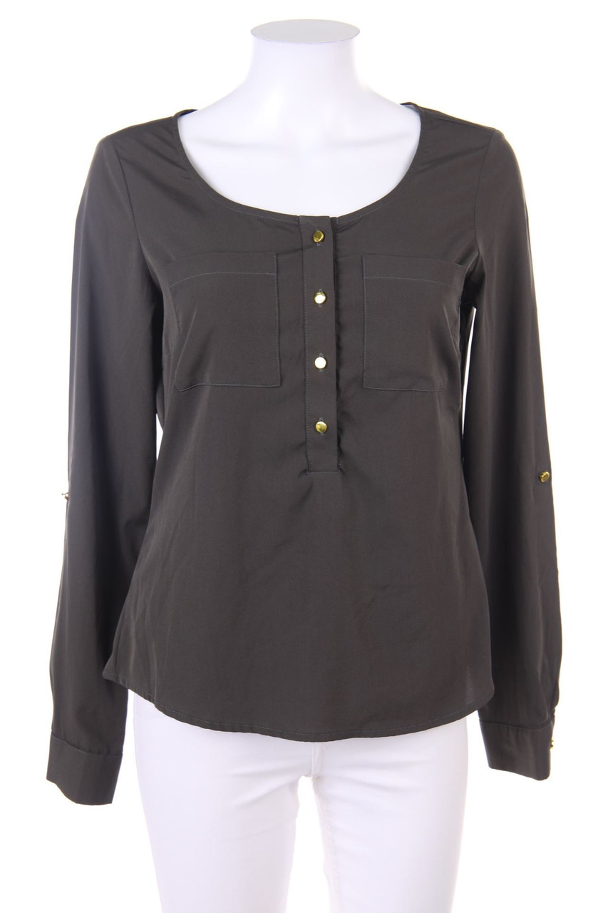 VERO MODA - Bluse mit Krempel-Ärmeln - S