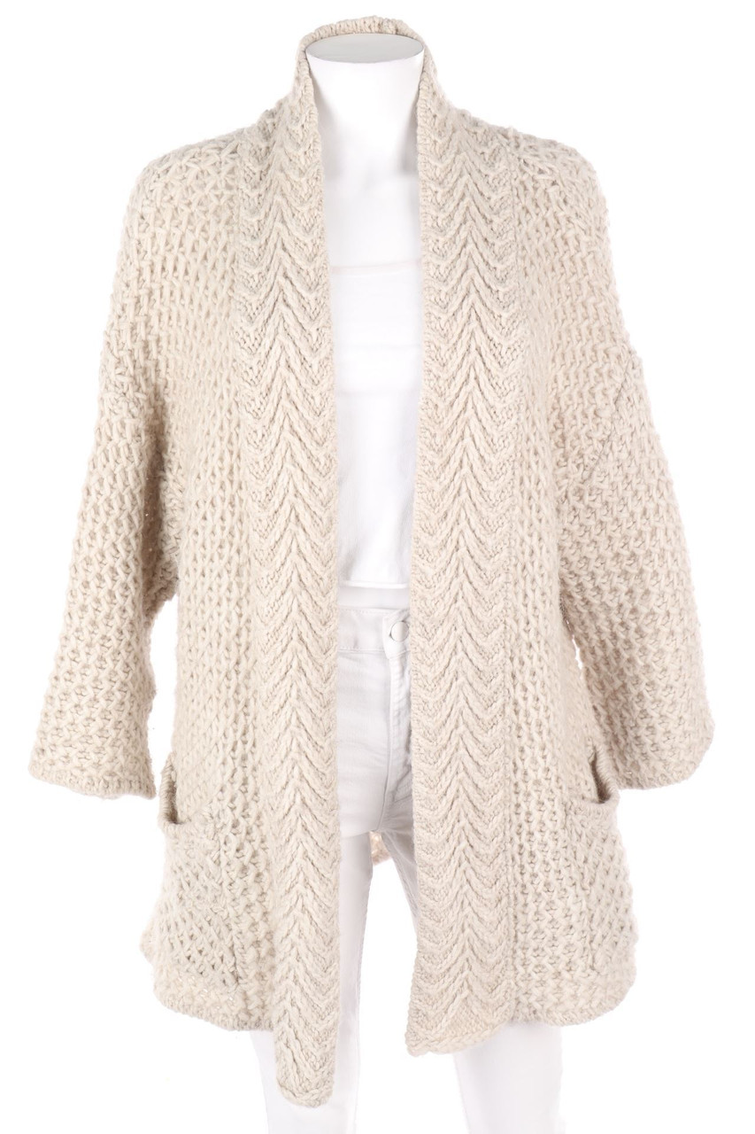 Zara Knit Cardigan aus Alpaka-Mix M