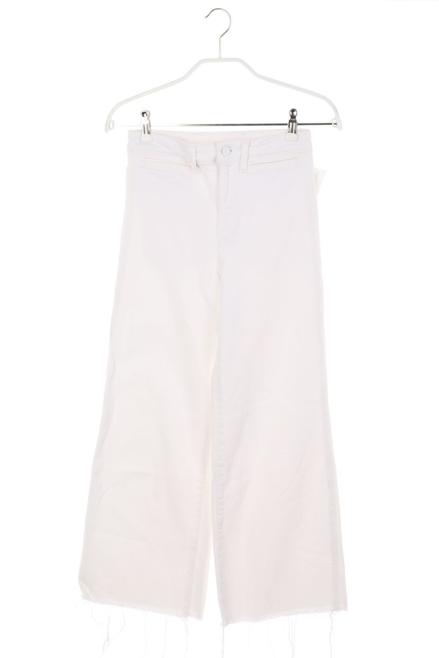 H&M &denim - High Waist-Denim-Culotte im Used Look - D 32