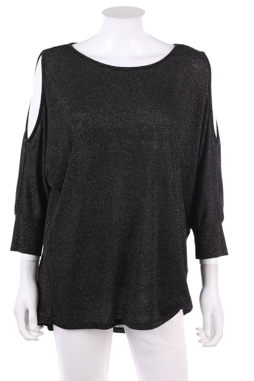 Ohne Label - Batwing-Pullover mit Glitzer - L
