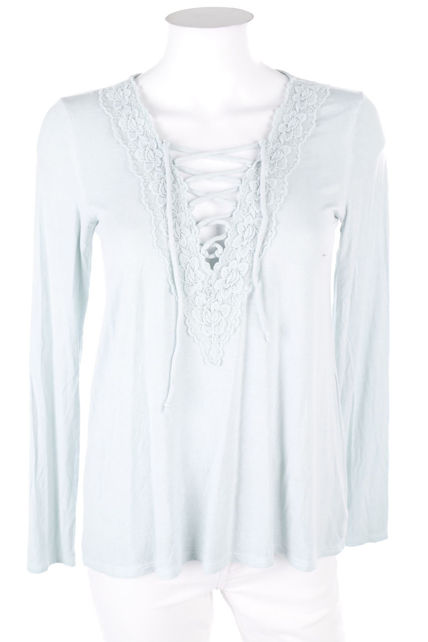 American Eagle - Longsleeve-Shirt mit Schnürung - S