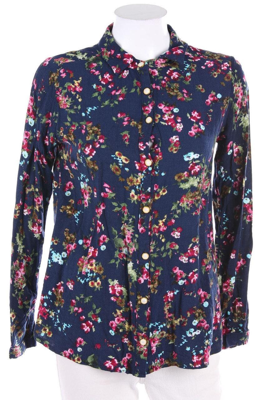 SECONDHAND - Hemd-Bluse mit Blumen-Print - D 38
