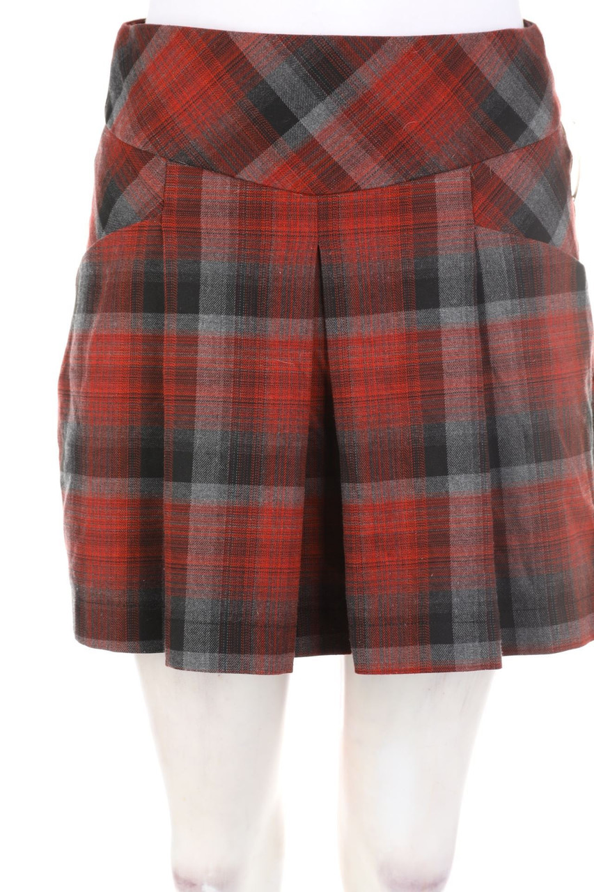 orsay - Falten-Mini-Rock mit Karo-Muster - D 34