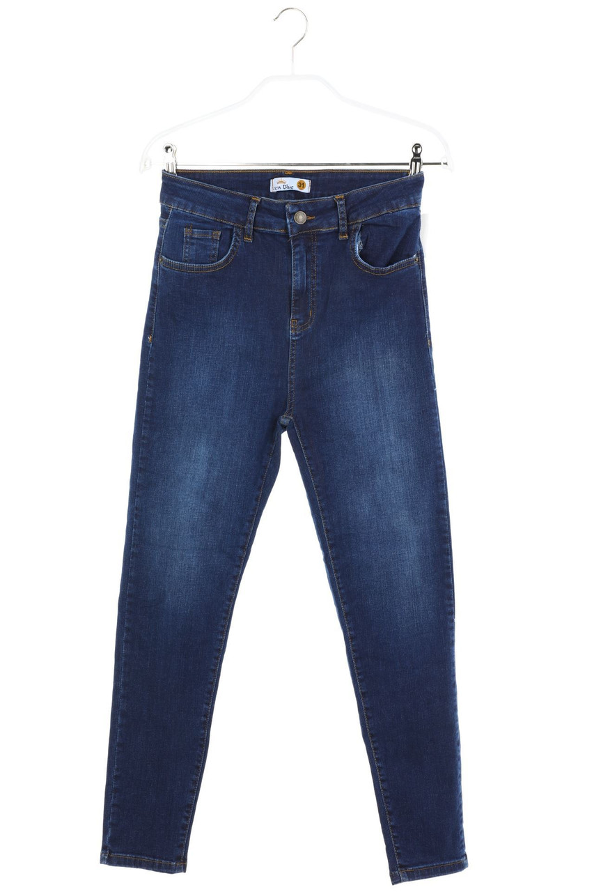 SECONDHAND - High Waist-Dark Denim Skinny-Jeans - XS