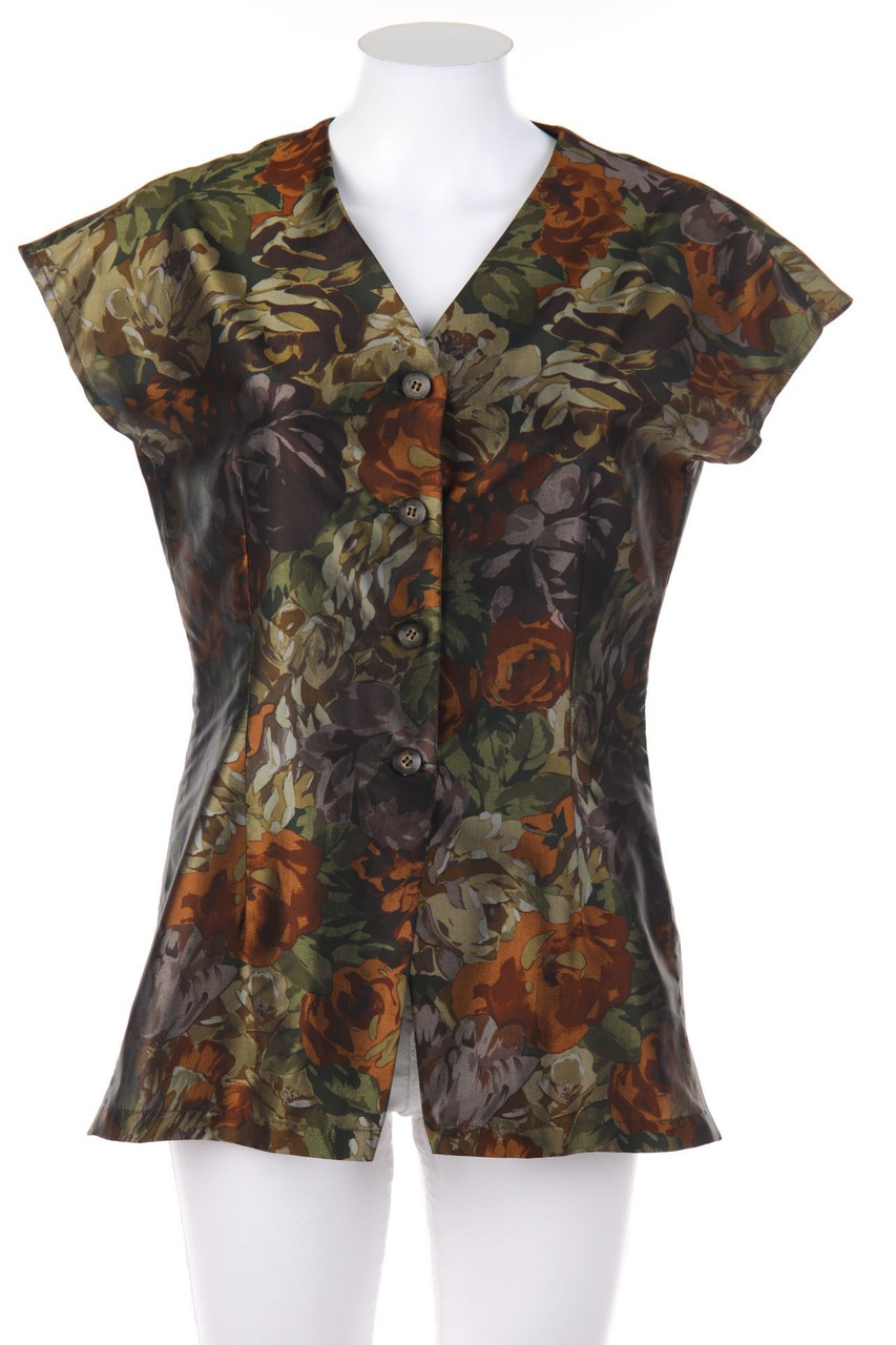 RENÉ LEZARD - Seiden-Bluse mit floralem Muster - D 38