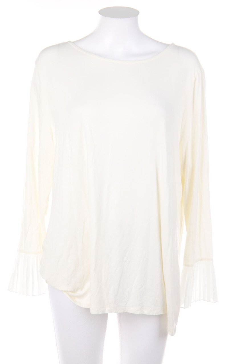 VA - Longsleeve-Shirt mit Schmuckstein-Applikation - D 48