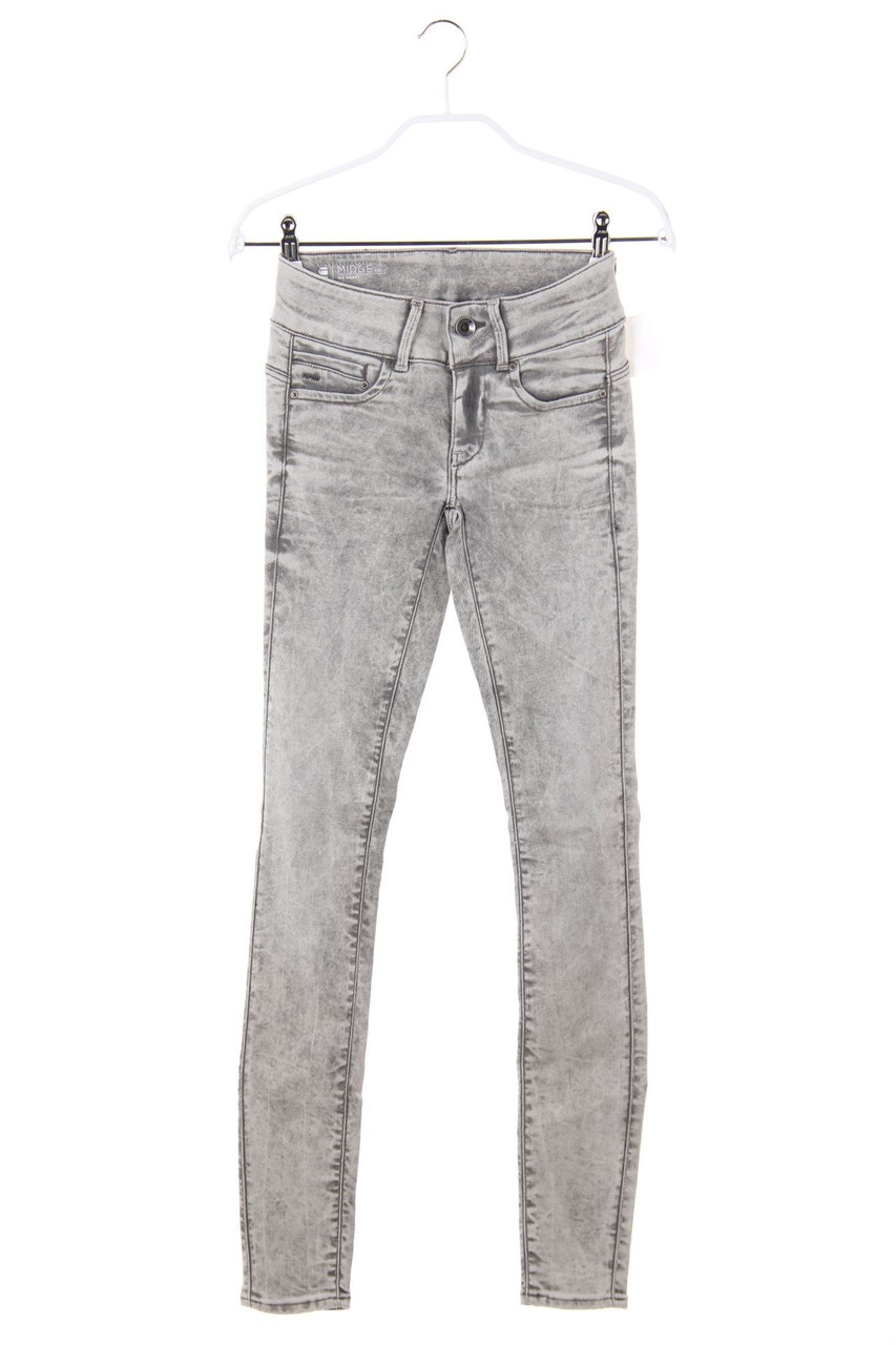 G-STAR RAW - Moonwashed Skinny-Jeans mit Leder-Details - W24