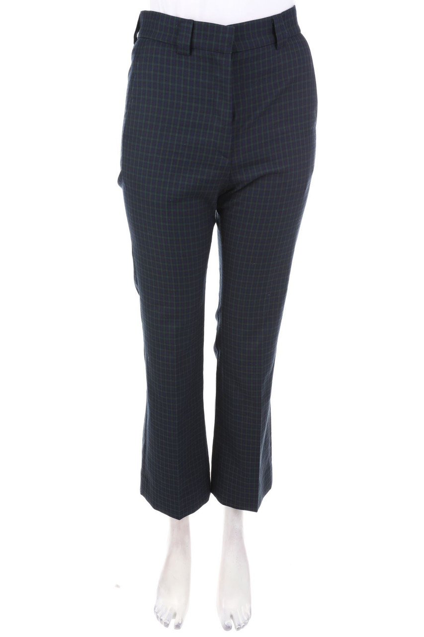 sandro - High Waist-Hose mit Karo-Muster - D 36