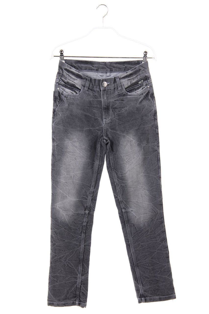 Ohne Label - Used Look Skinny-Jeans mit Zipper - W28