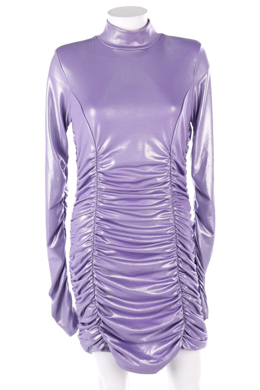 GUESS - Metallic-Party-Kleid mit Raffungen - L