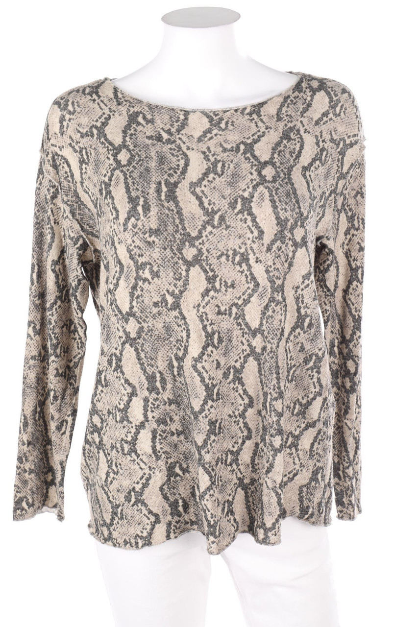 ZARA - Strick-Pullover mit Animal-Print - M