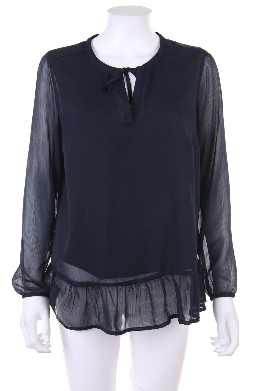 blue motion - Rüschen-Bluse mit Schleife - S