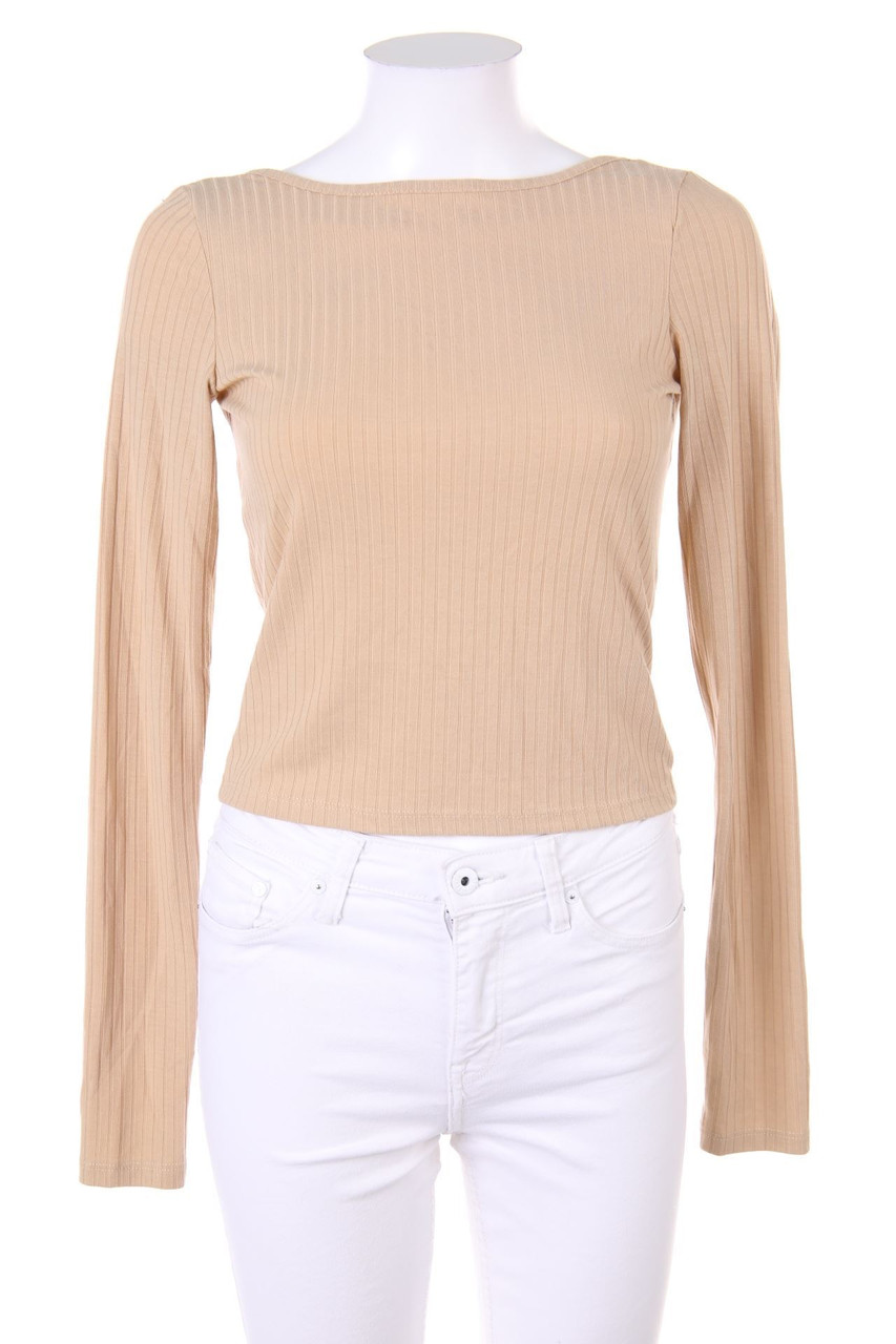 NA-KD - Longsleeve-Shirt mit tiefem Rückenausschnitt - S