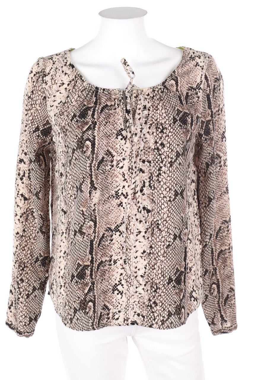 Ohne Label - Bluse mit Animal-Print - D 42