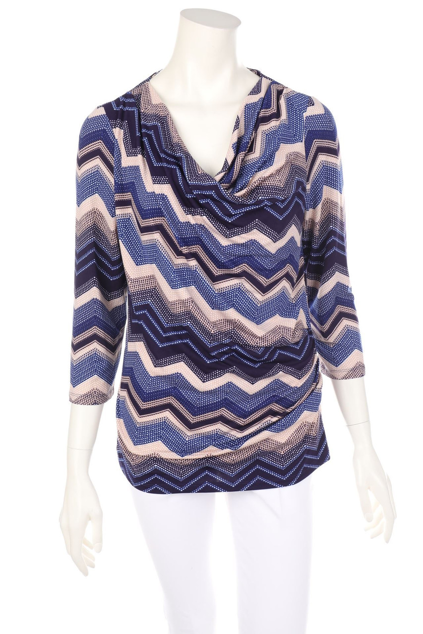 JASPER CONRAN - 3/4-Arm-Shirt mit Zickzack-Muster - D 40