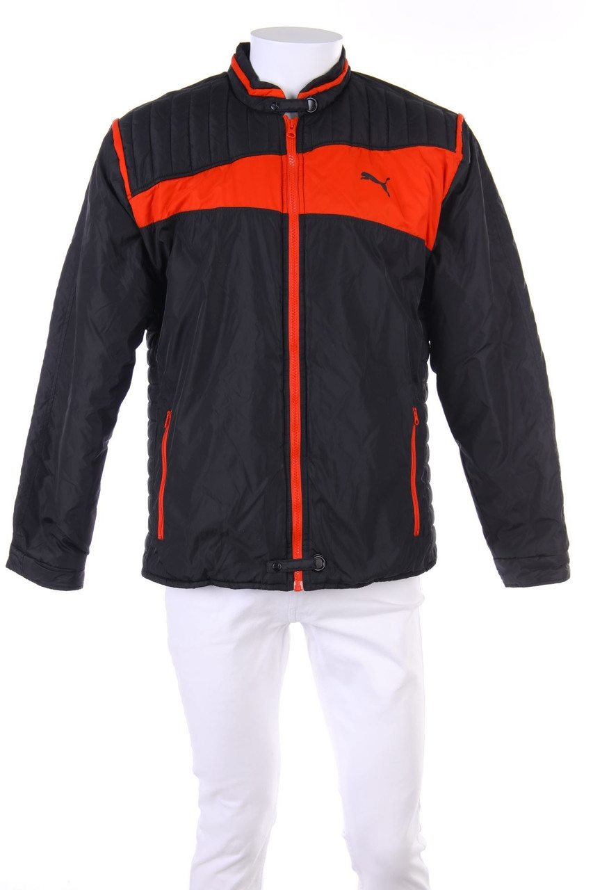 PUMA - wattierte Jacke mit Logo-Print - M