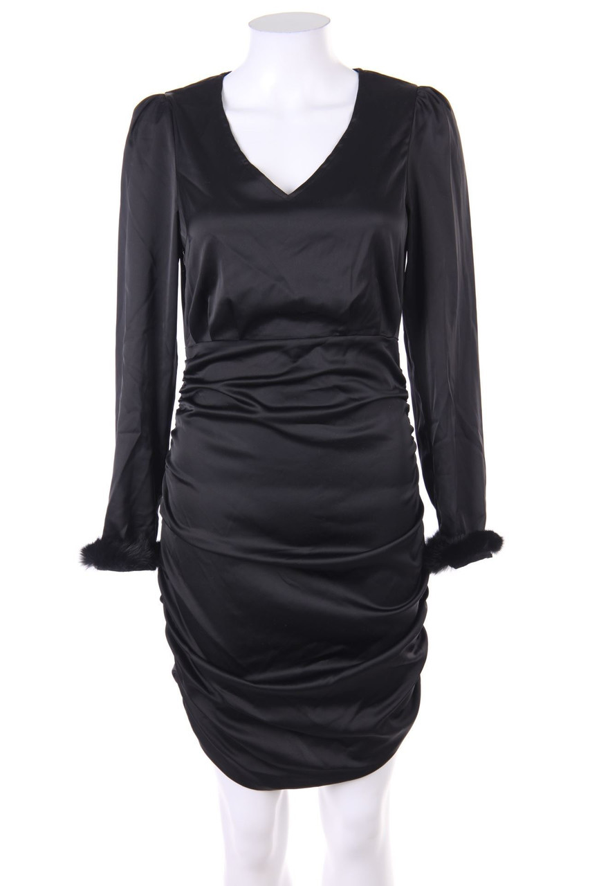 SHEIN - Abendkleid mit Pelz-Besatz - D 34