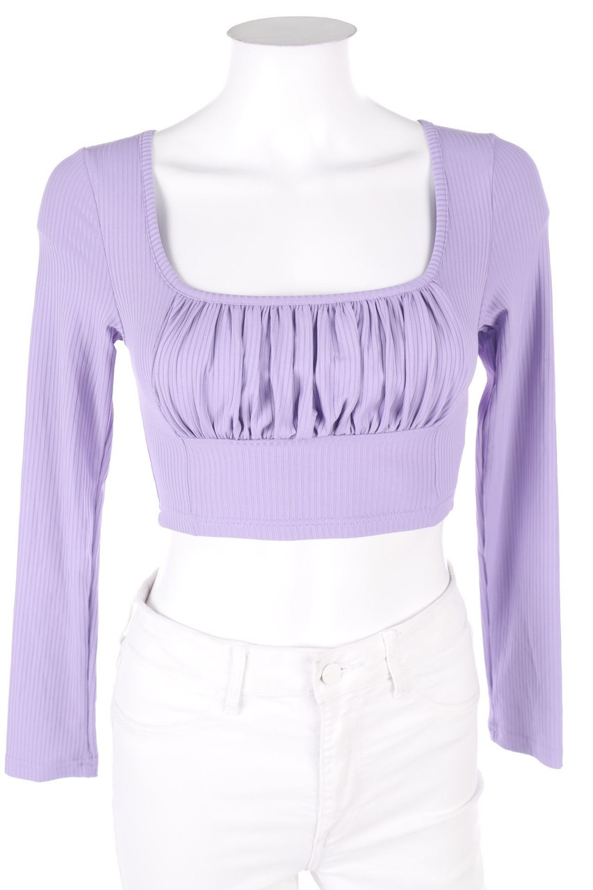SHEIN - Cropped-Shirt mit Raffungen - XS