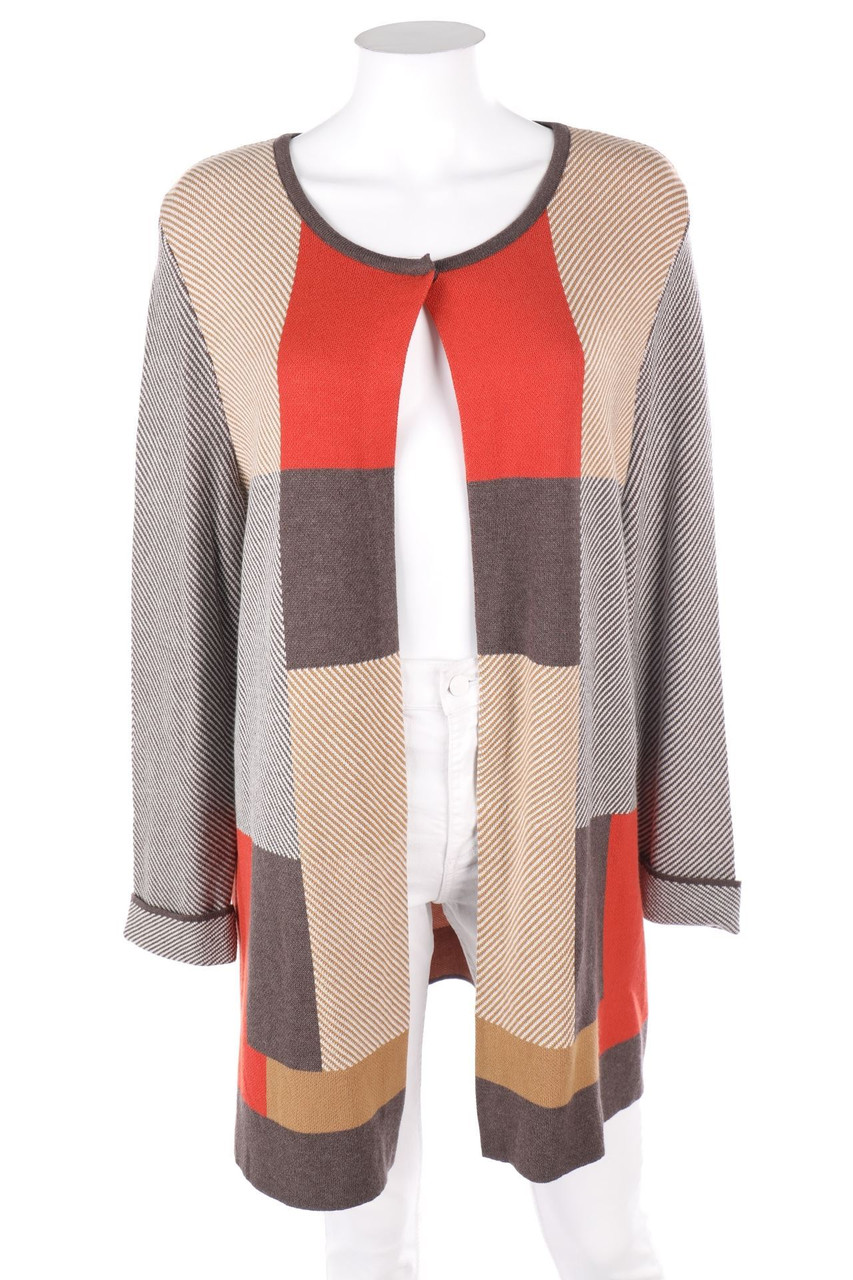 Mona - Cardigan mit Karo-Muster - D 44