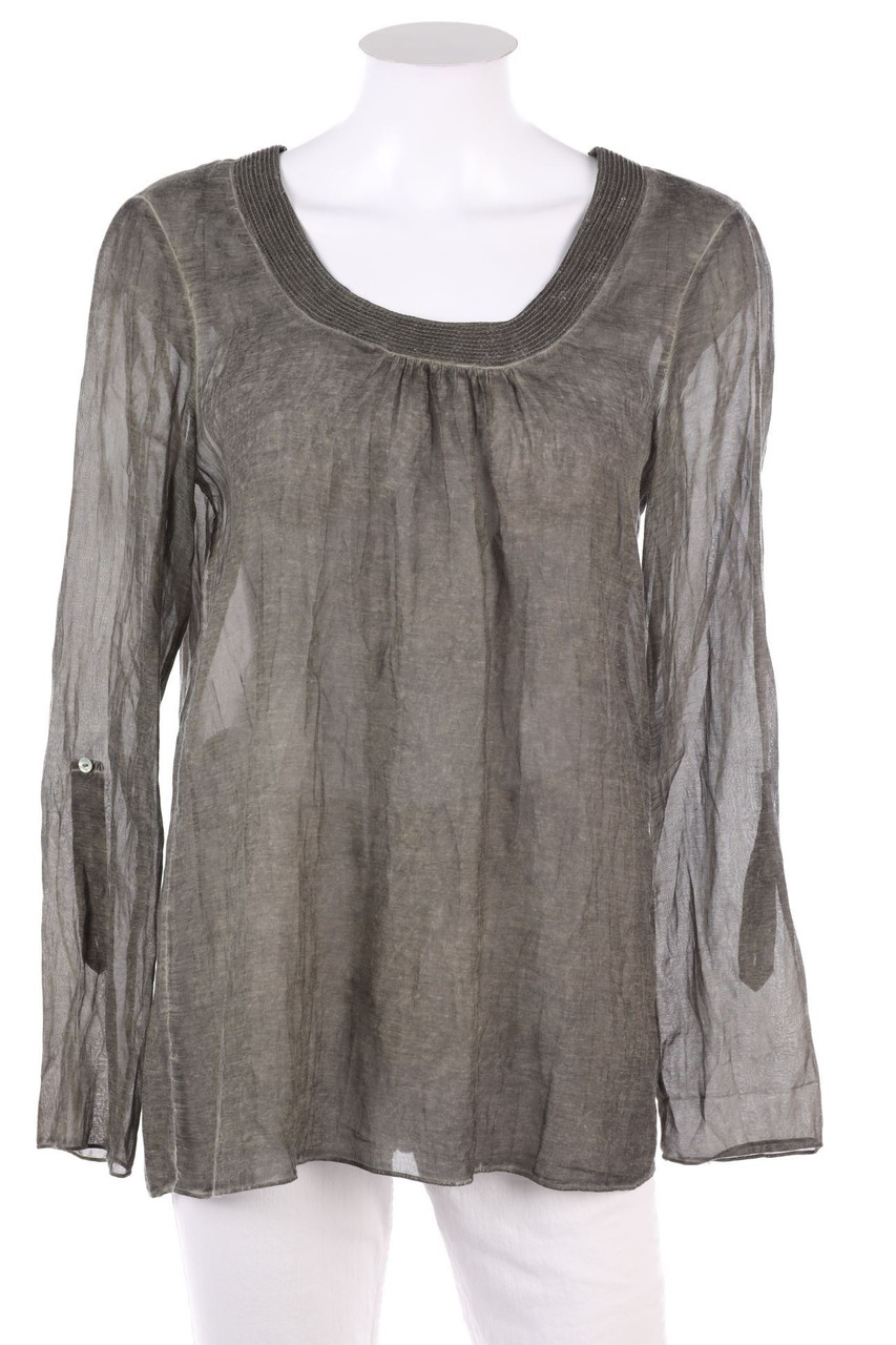 Street One - Garment Dyed-Bluse mit Pailletten - D 36