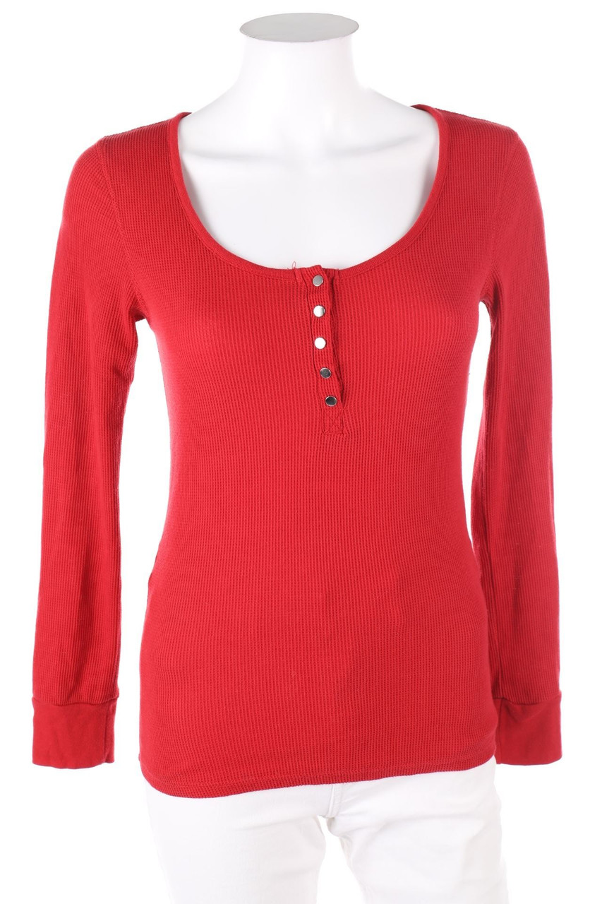 ACTIVE USA - Longsleeve-Shirt mit Knöpfen - S