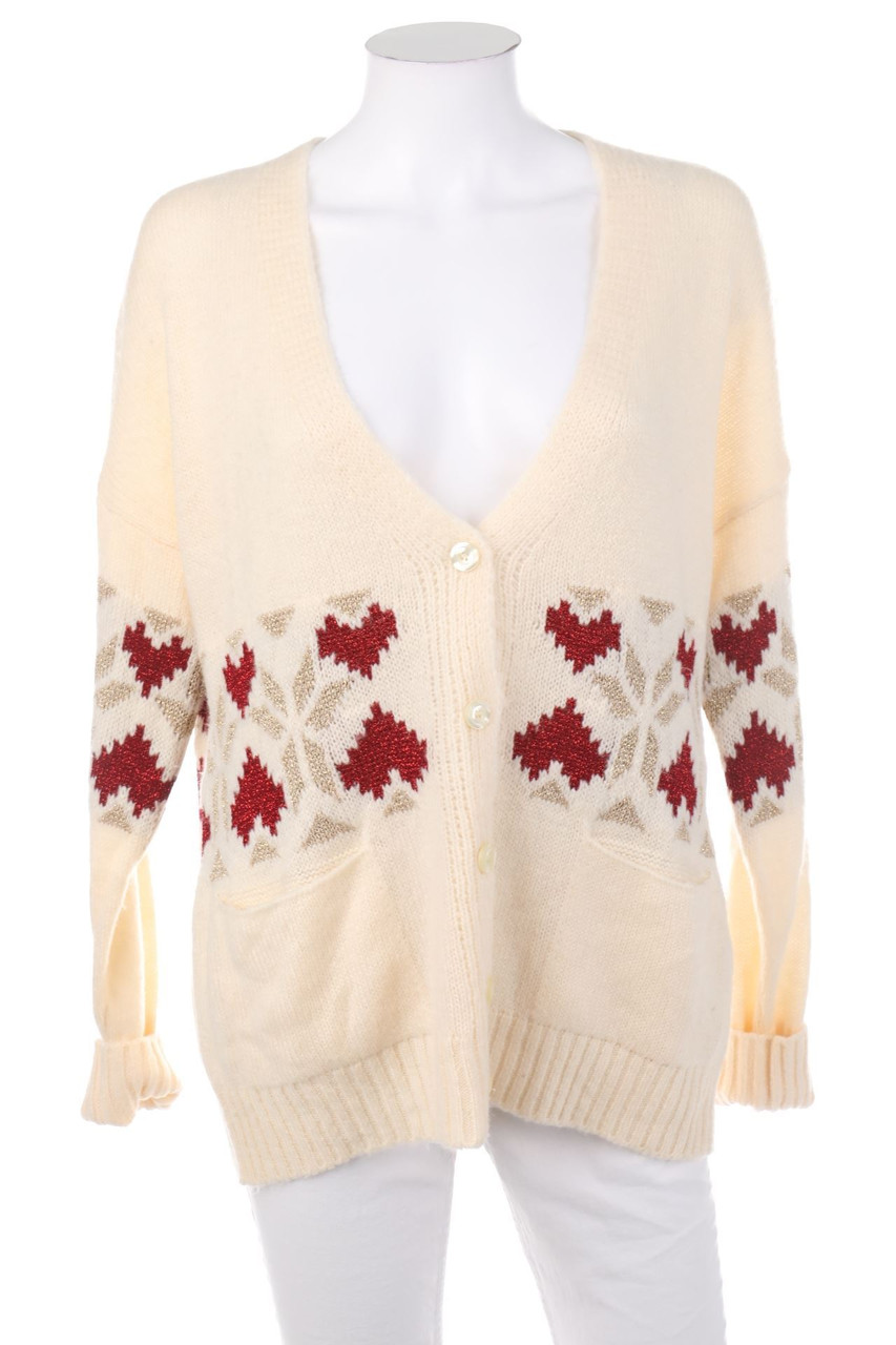 SISLEY - Oversize-Cardigan mit Glitzer - XS