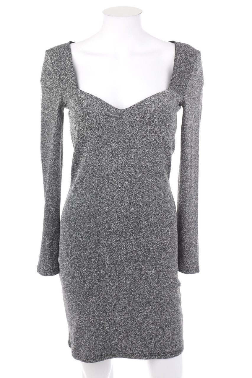 Ohne Label - Metallic-Party-Kleid aus Jersey - S