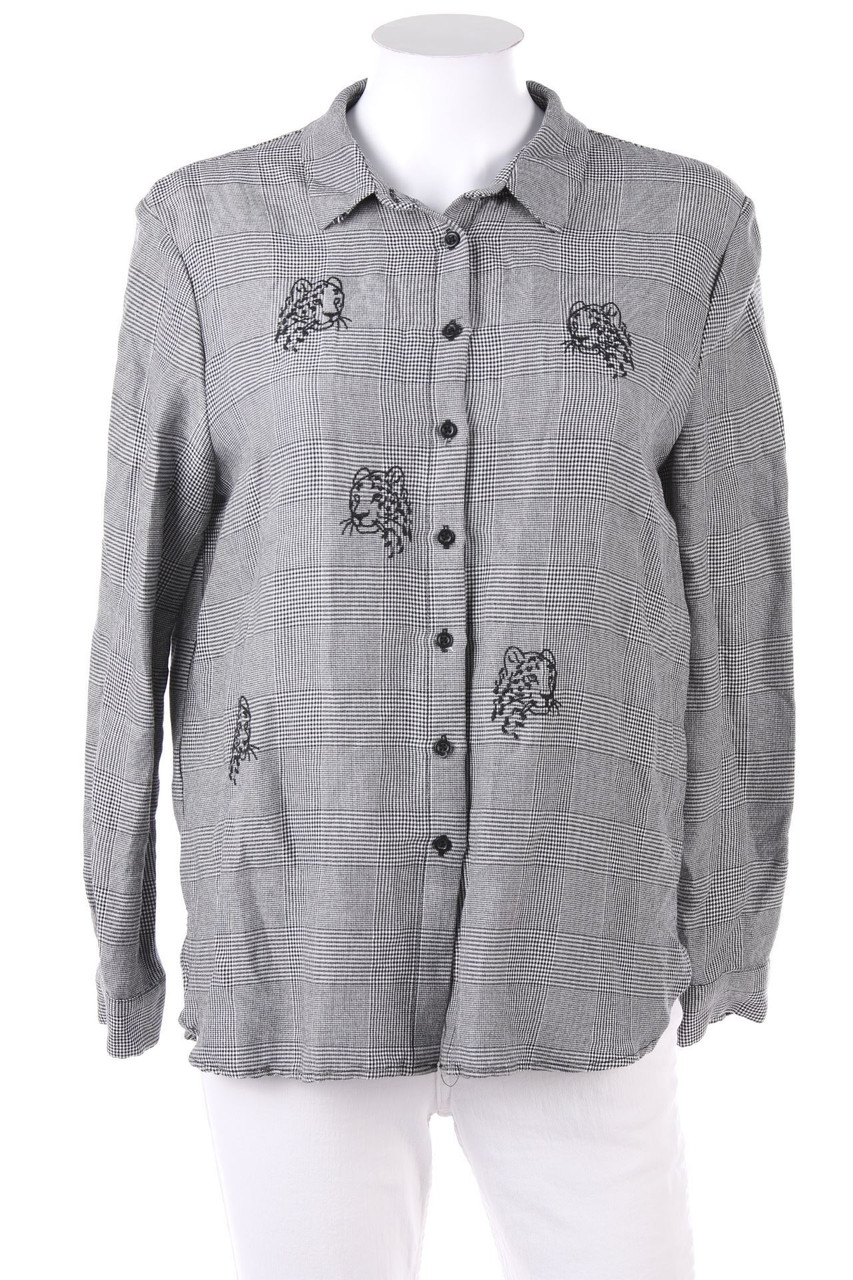 MANGO - Hemd-Bluse mit Stickereien - L