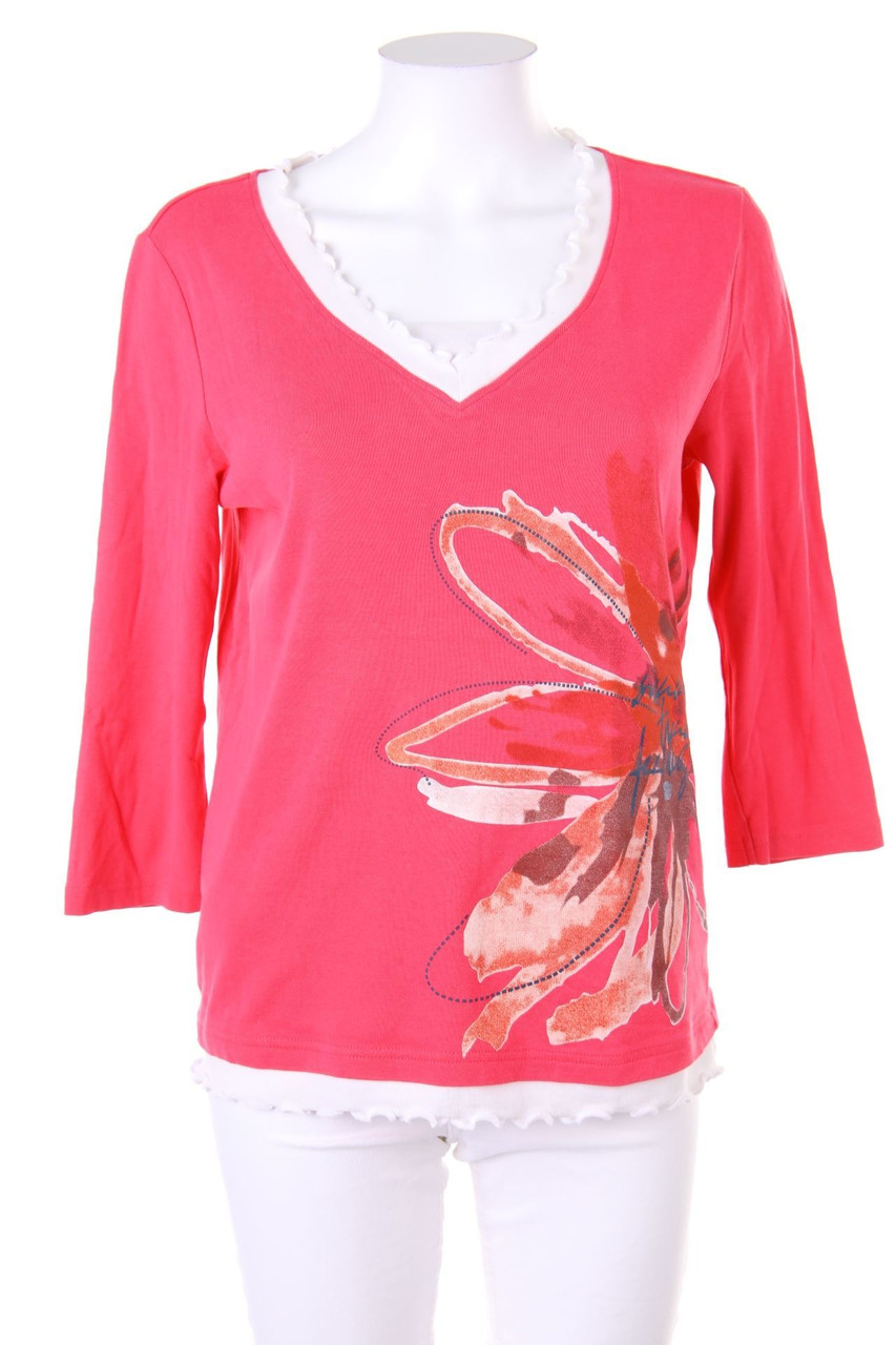 bonprix collection - 3/4-Arm-Shirt mit Blumen-Print - D 40-42
