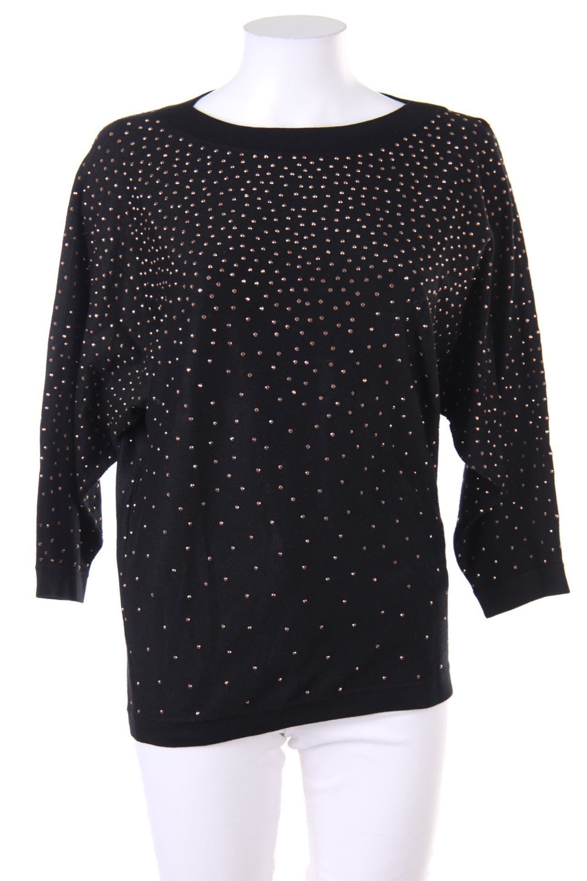 MADELEINE - Batwing-Pullover mit Schmuckstein-Applikation - M