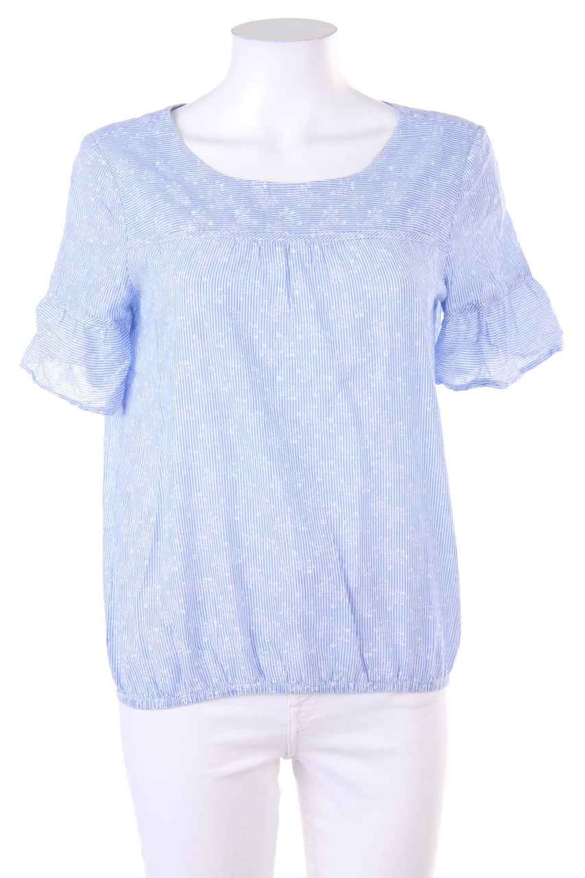 s.Oliver - Ballon-Kurzarm-Bluse mit Print - D 36