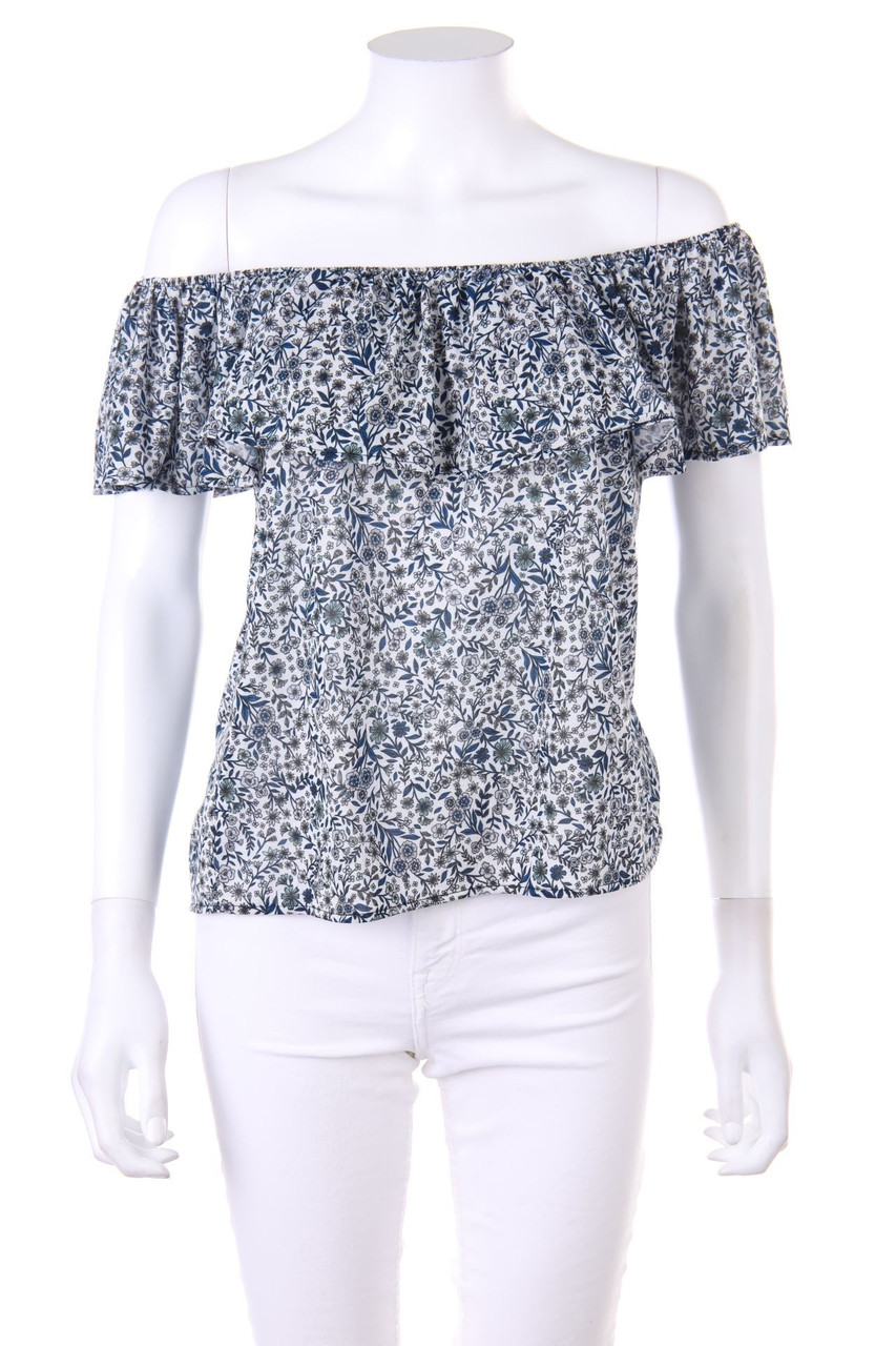 H&M - Carmen-Shirt mit Volants - S