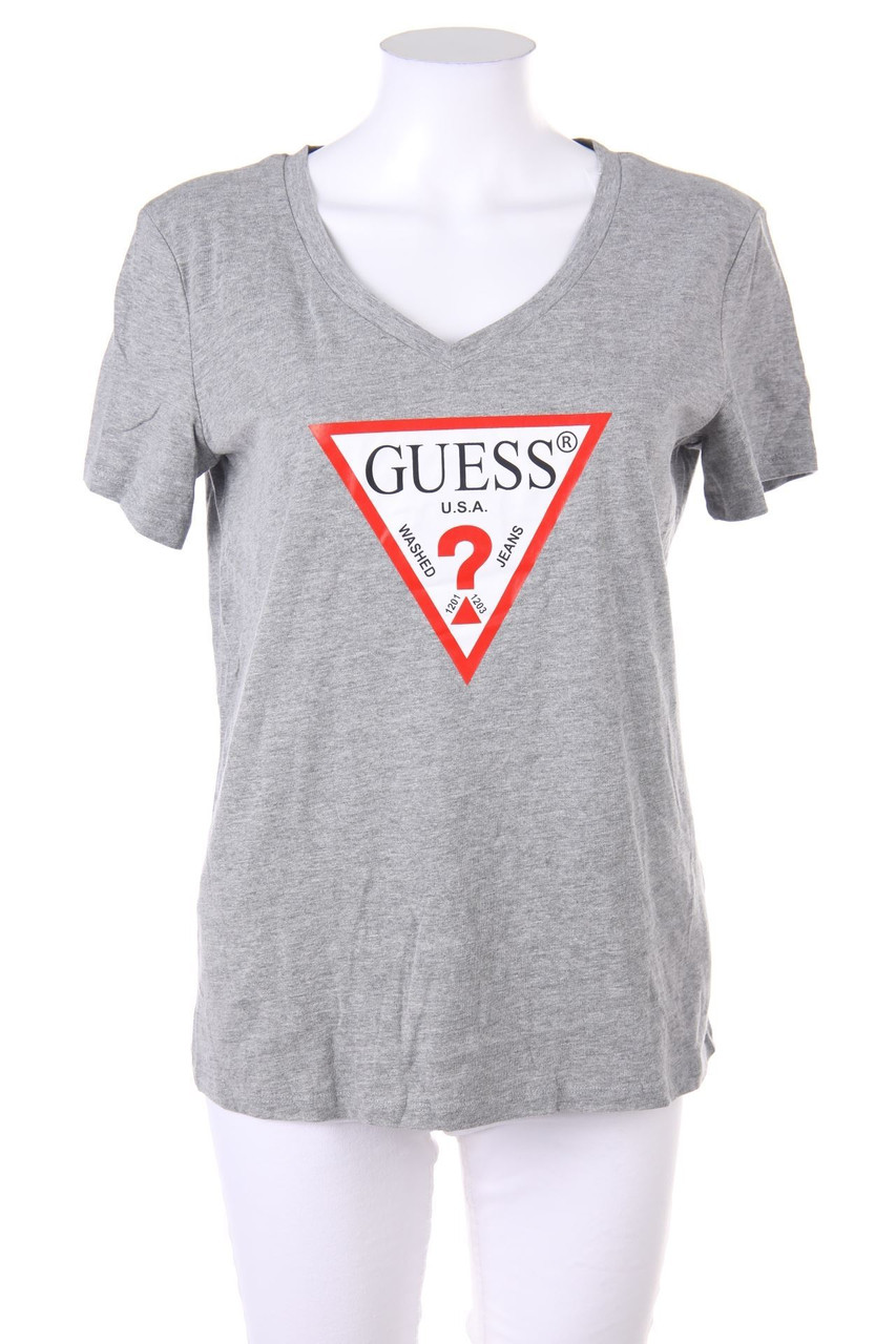 GUESS - Kurzarm-Shirt mit Logo-Print - M