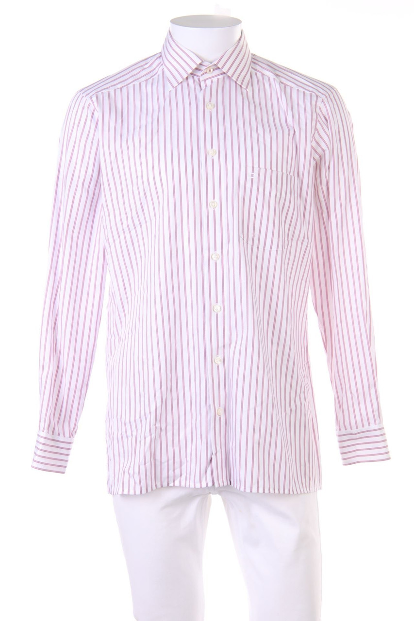 OLYMP - gestreiftes Hemd mit Logo-Stickerei - 40