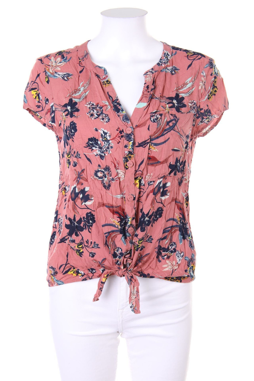 Q/S designed by s.Oliver - Kurzarm-Bluse mit Blumen-Print - D 36